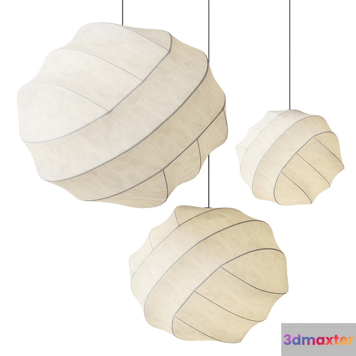 Silk Wabi-Sabi Pendant Light 3D Max