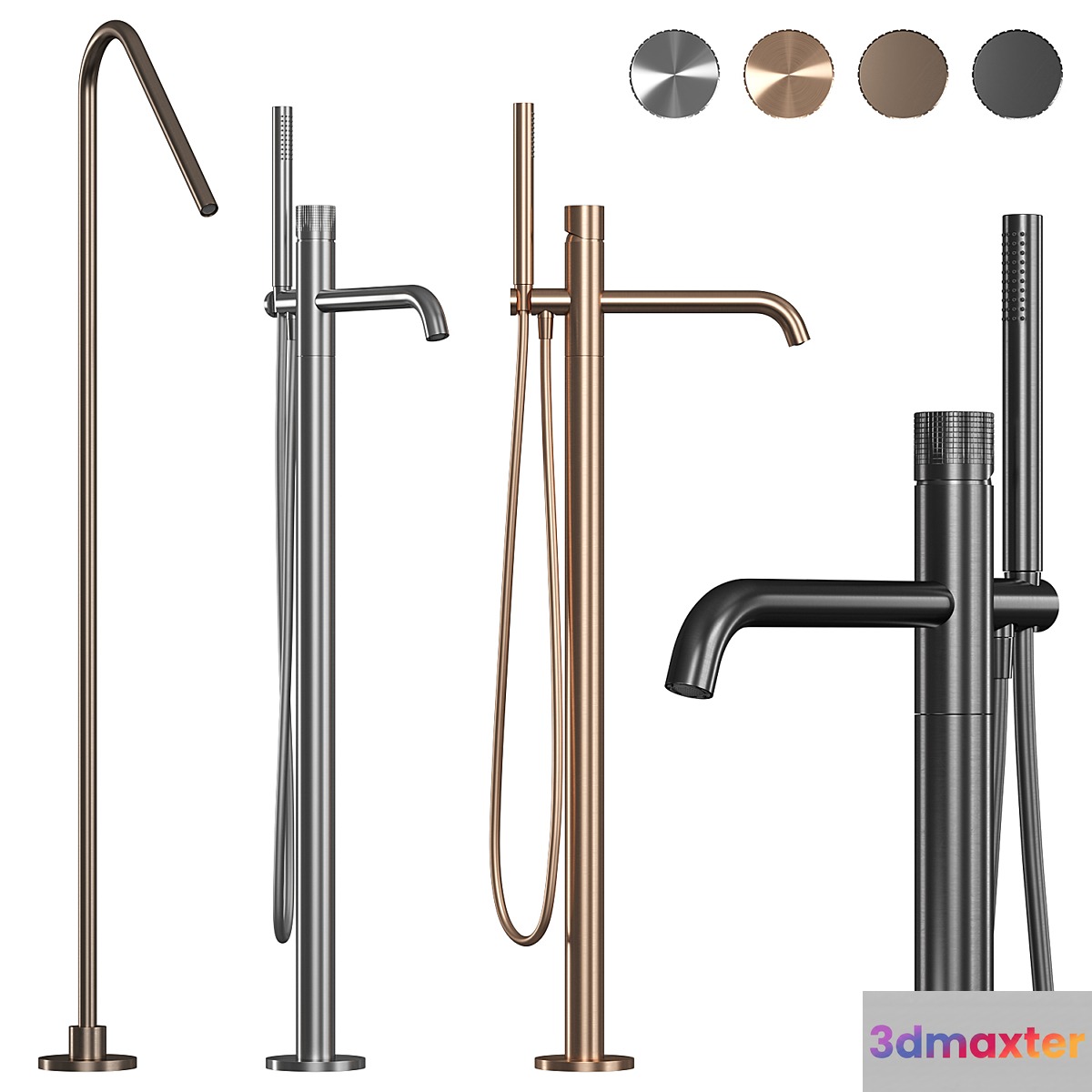 Free standing bath mixers Cisal X32 3D Max