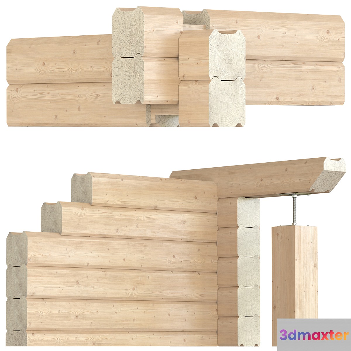 Profiled timber - No.2 3D Max