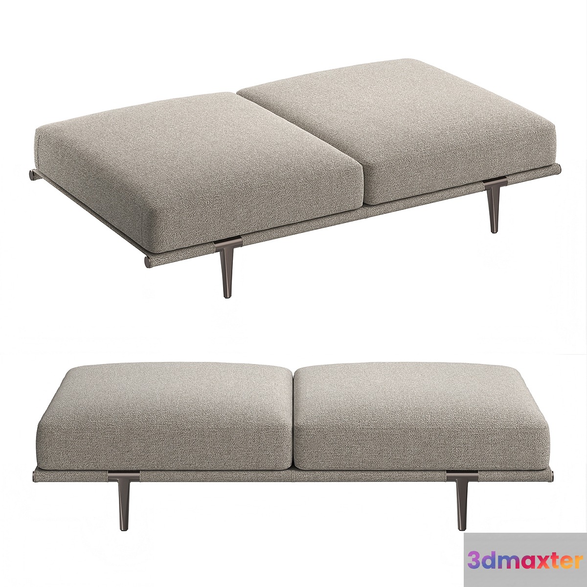 Italian pouffe Let it Be from Poltrona Frau 3D Max