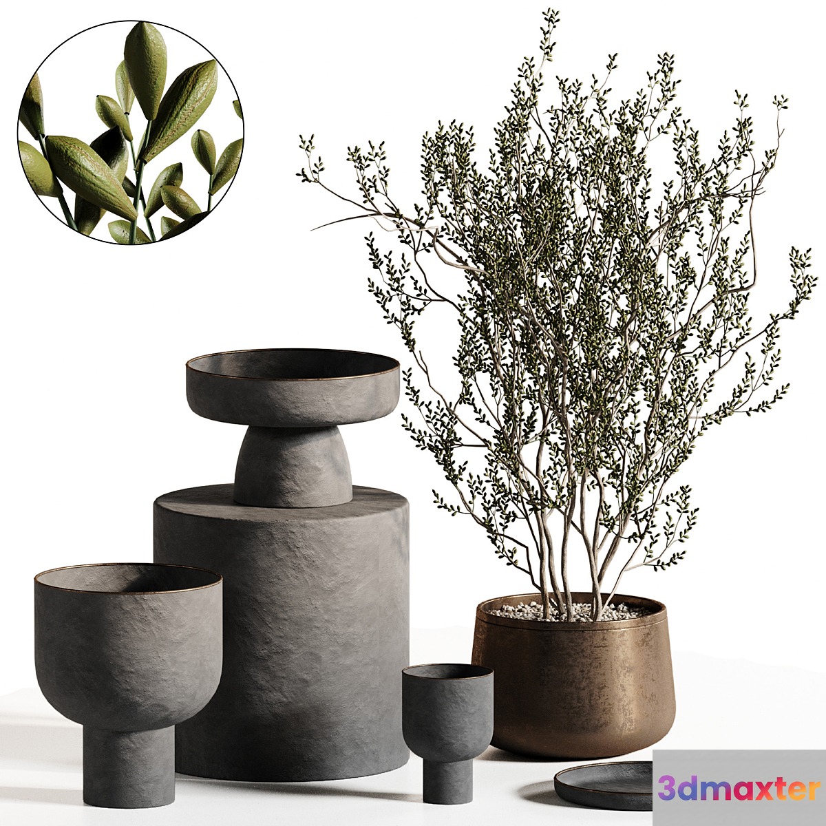 Plants Bouquet Vase 2 3D Max