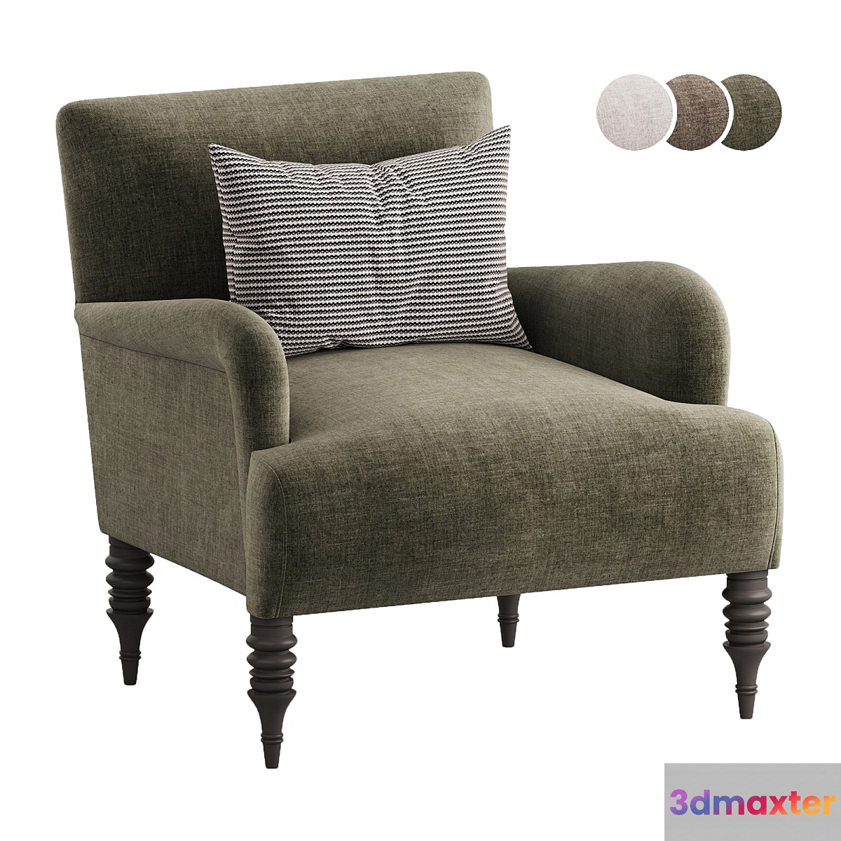 Violet Accent Chair 3D Max