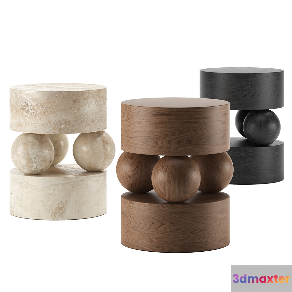 Morro | Side Table by Kelly Wearstler set 2 3D Max