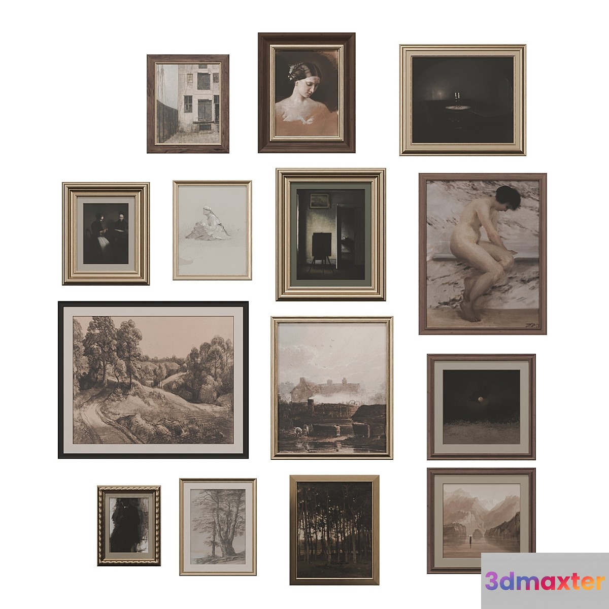 Classic paintings set 31 - No.2 3D Max