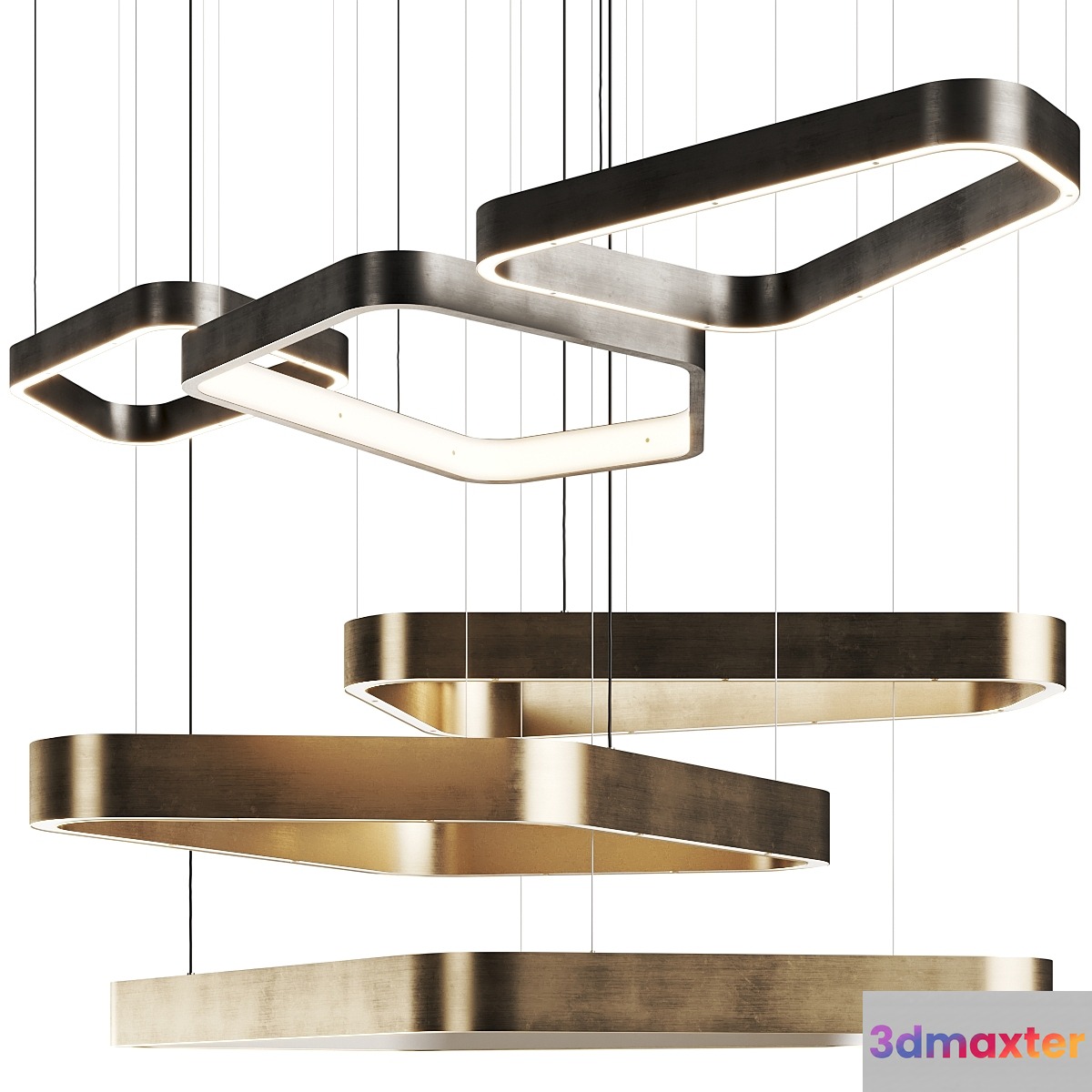Henge Polygonal Evo Pendant Lamps 3D Max