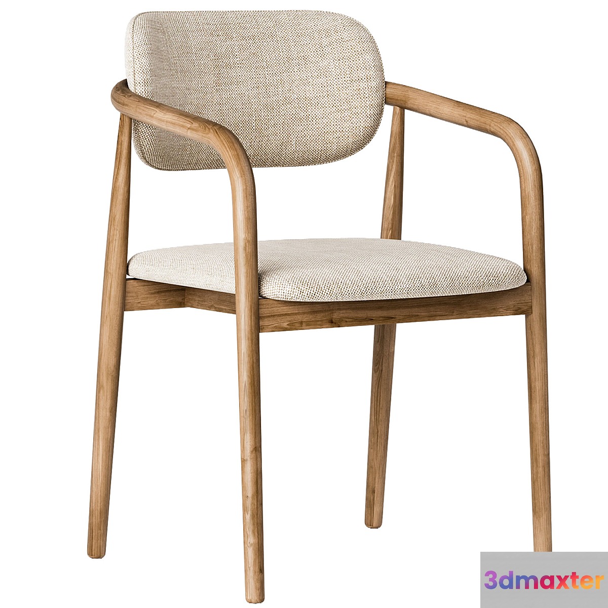 Natural Beige Dining Chair 3D Max