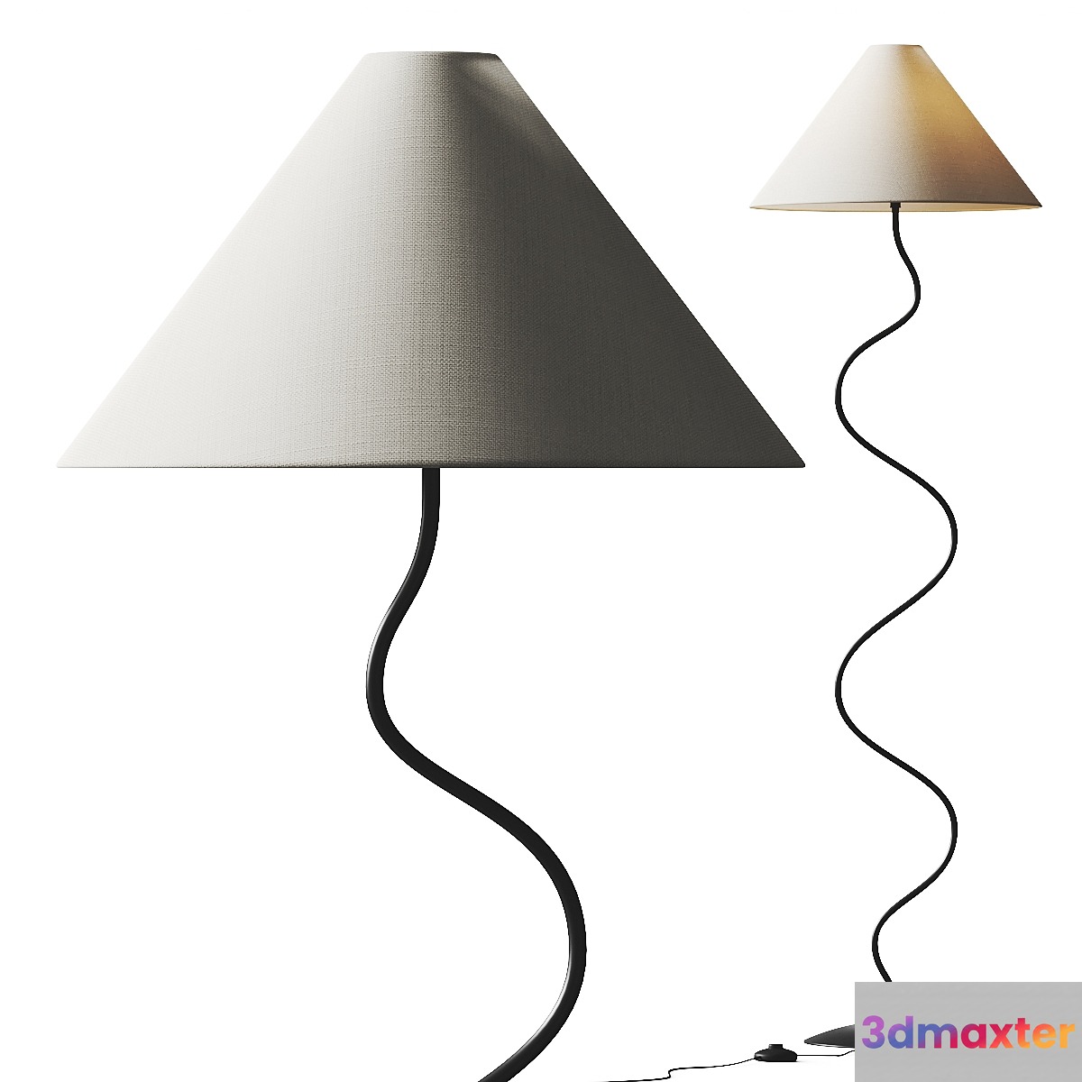 West Elm Zigzag Floor Lamp 3D Max
