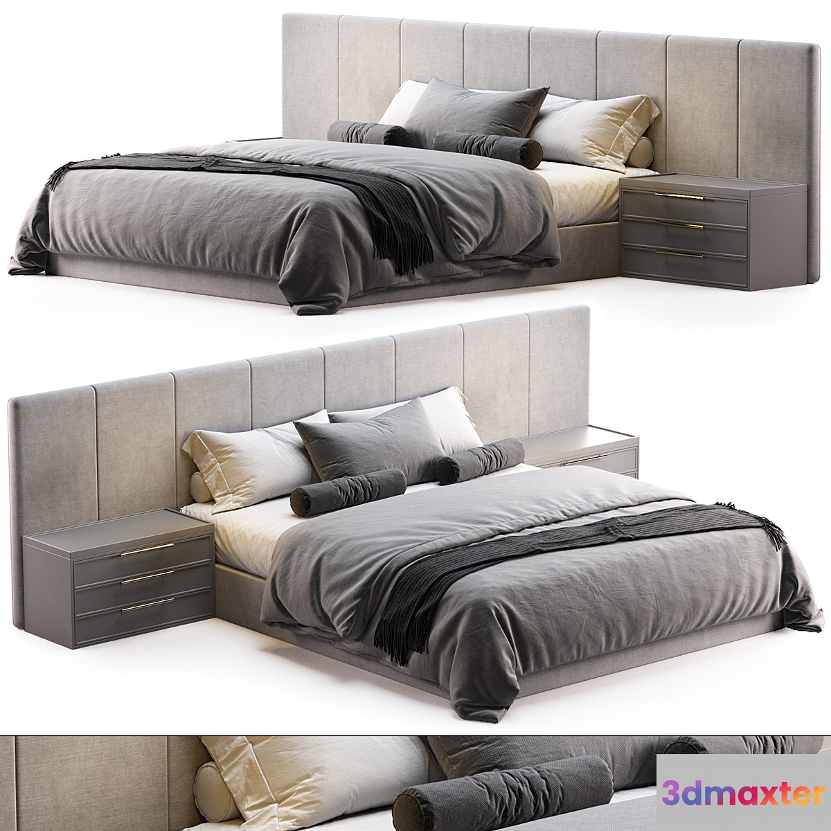 Bed PORTO 3D Max