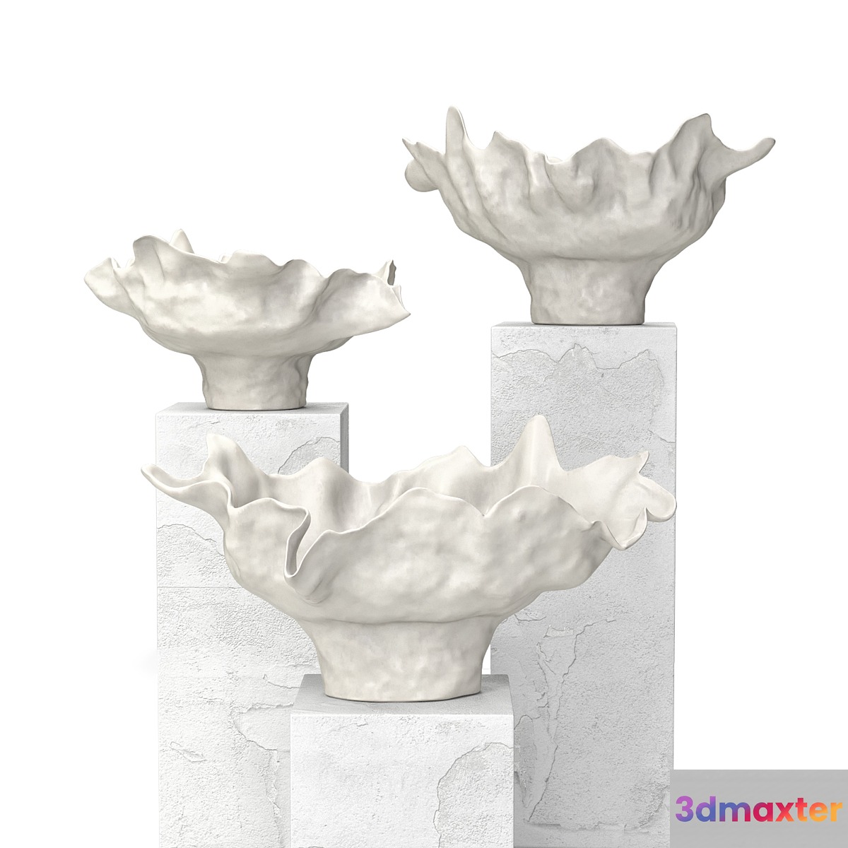 Meteor Bowl Ivory Vase 3D Max