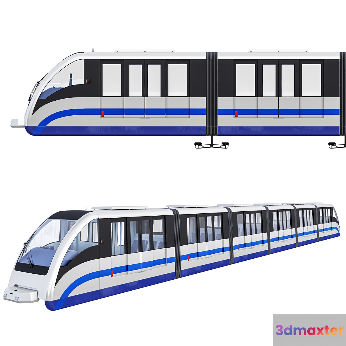 MONORAIL TRAIN 3D Max