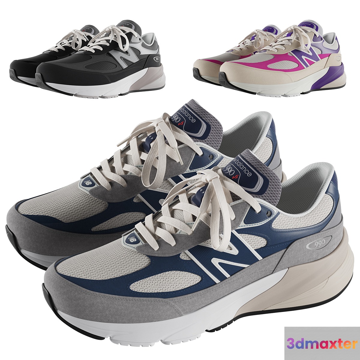 New Balance 990v6 3D Max