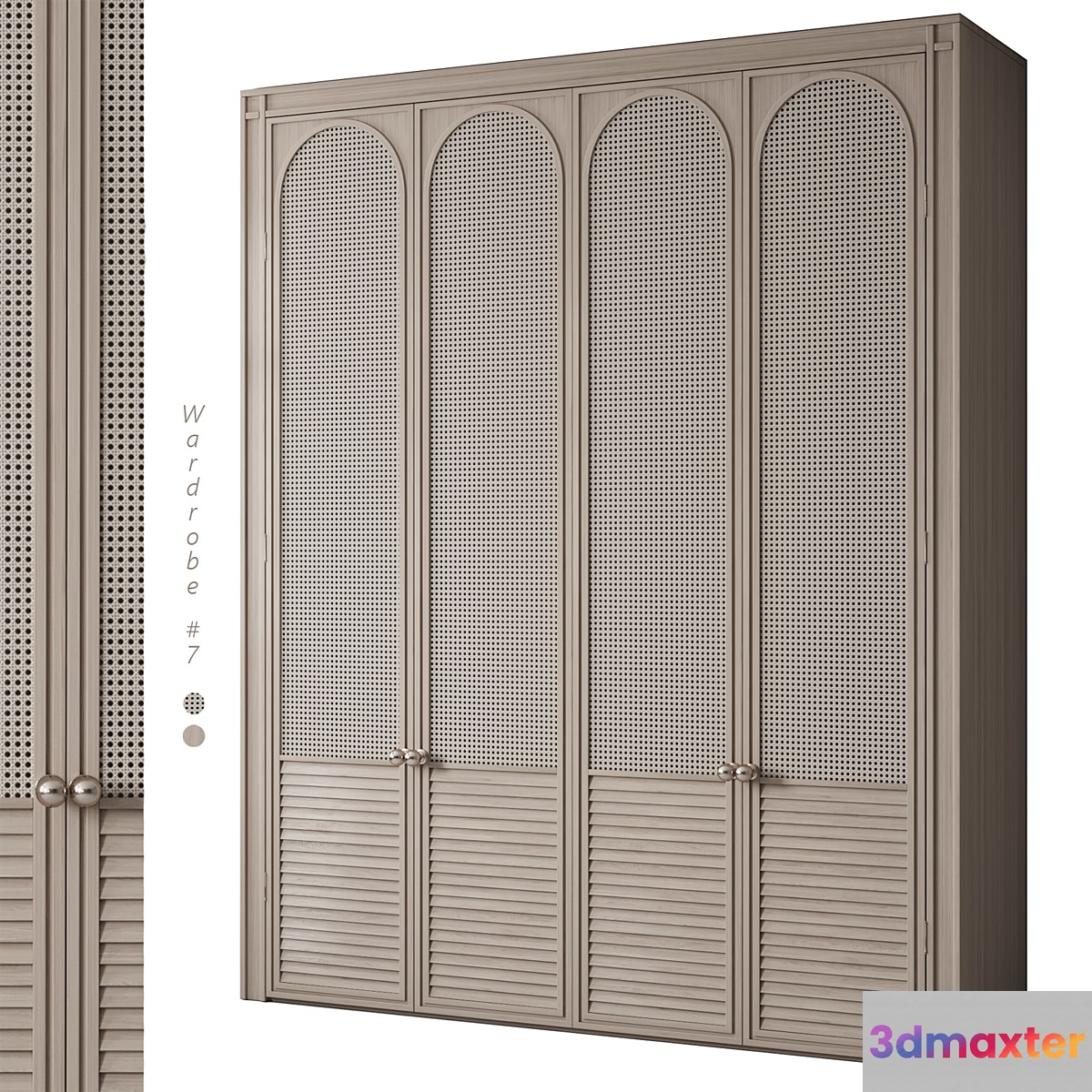 Wardrobe Rattan No. 7 - No.2 3D Max