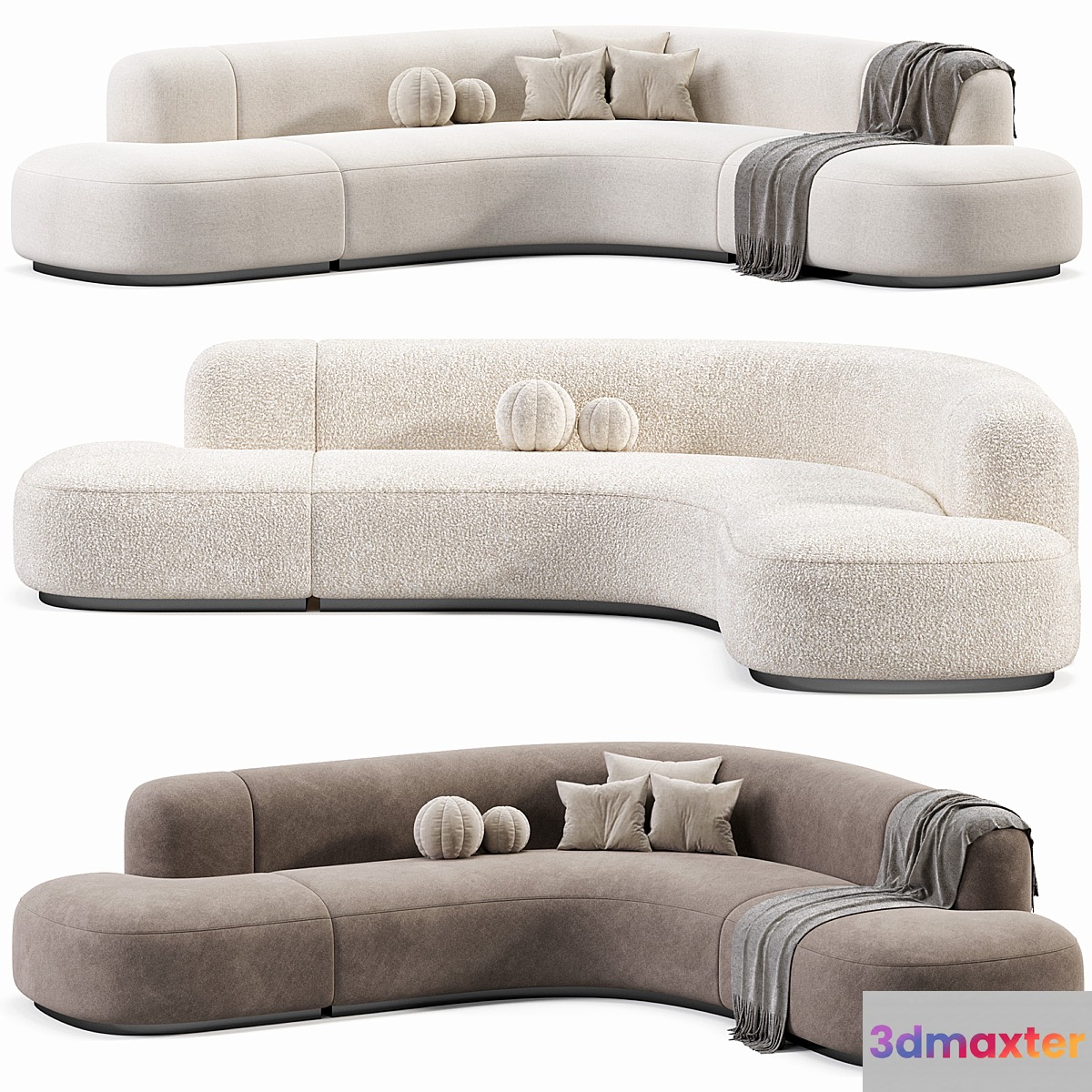 Eichholtz Sofa Bjorn Boucle Sand 3D Max
