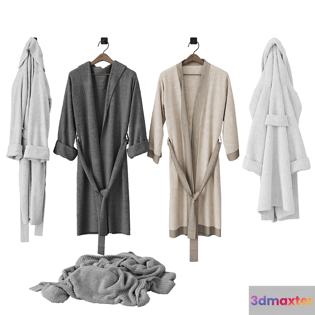 Bathroom decor  Bathrobe 3D Max