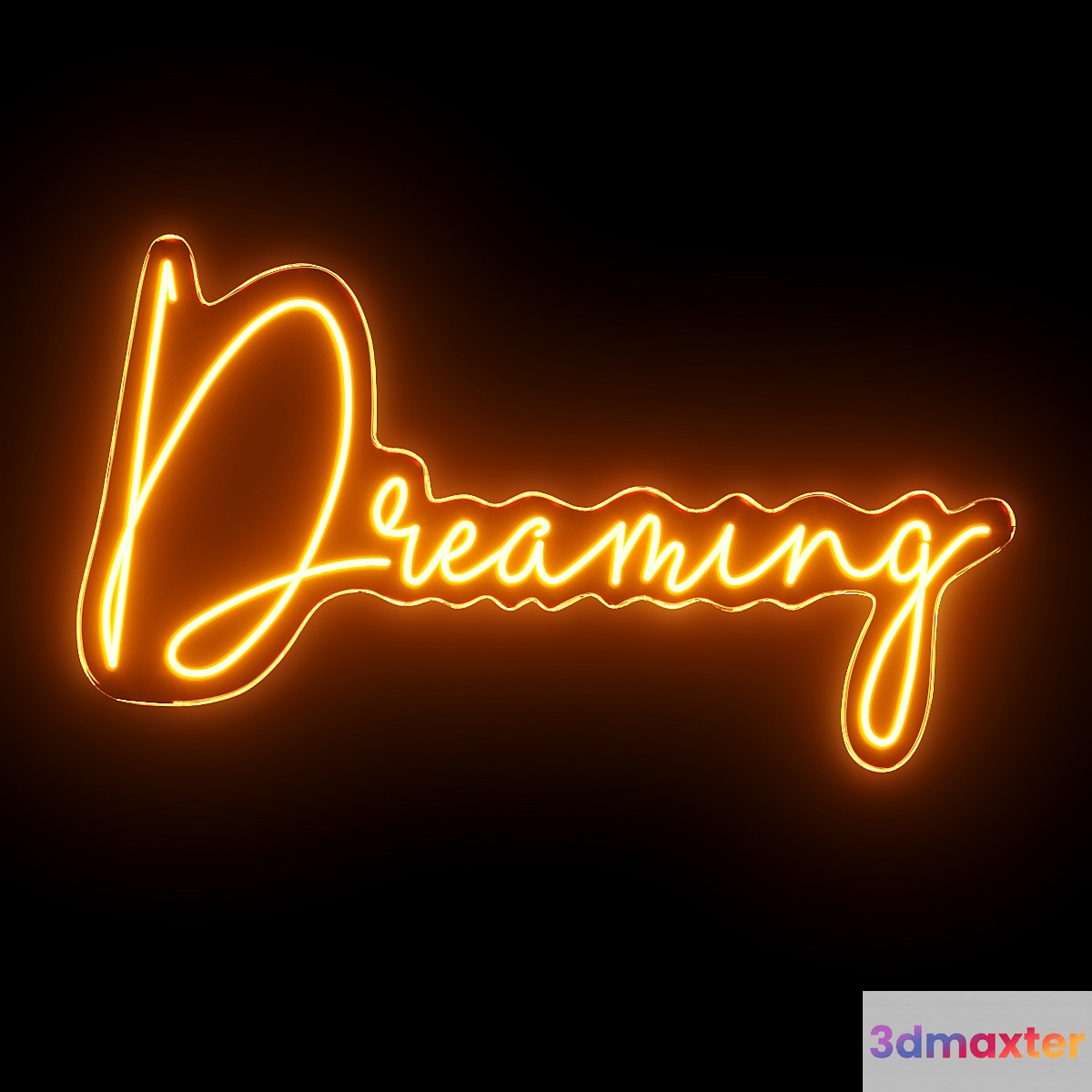 Dreaming Neon Sign 3D Max