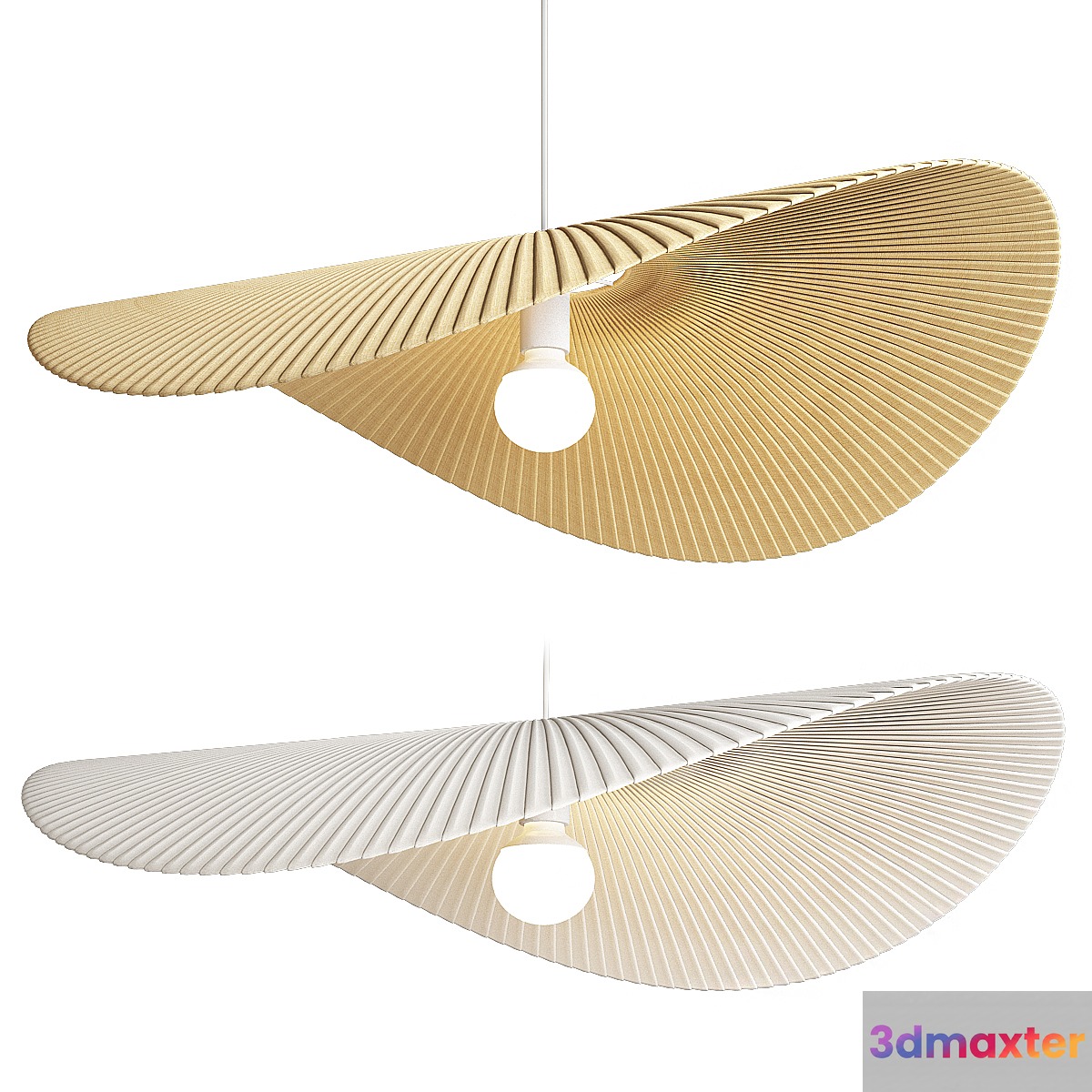 Straw Fabric Pendant Light 80 3D Max