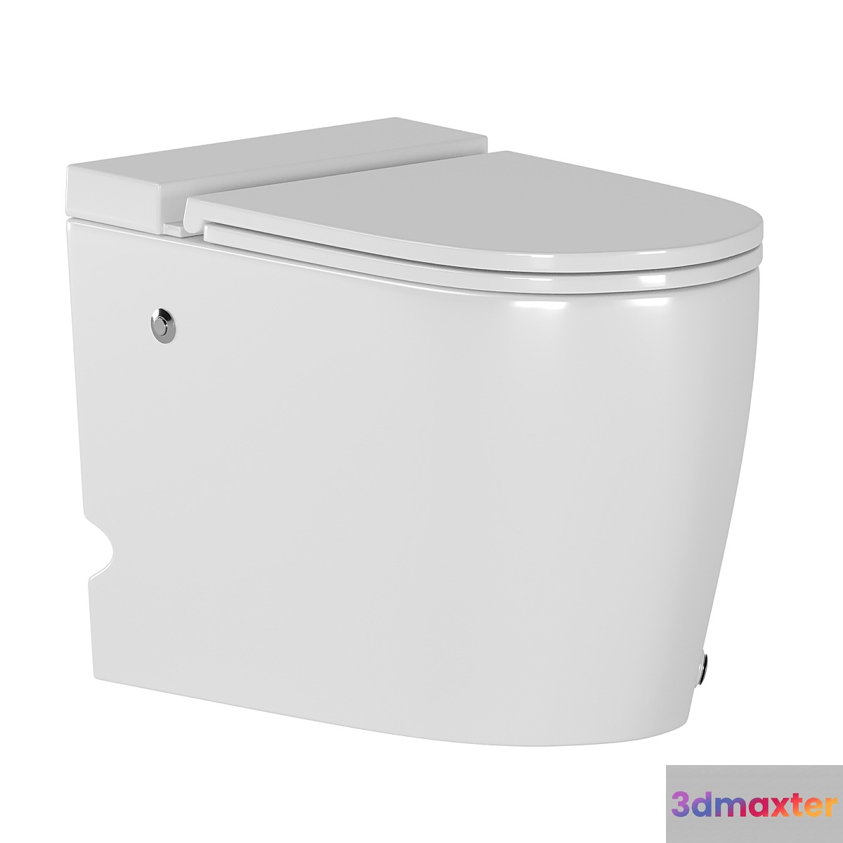 ABBER Bequem side-mounted toilet with pulse flush 3D Max