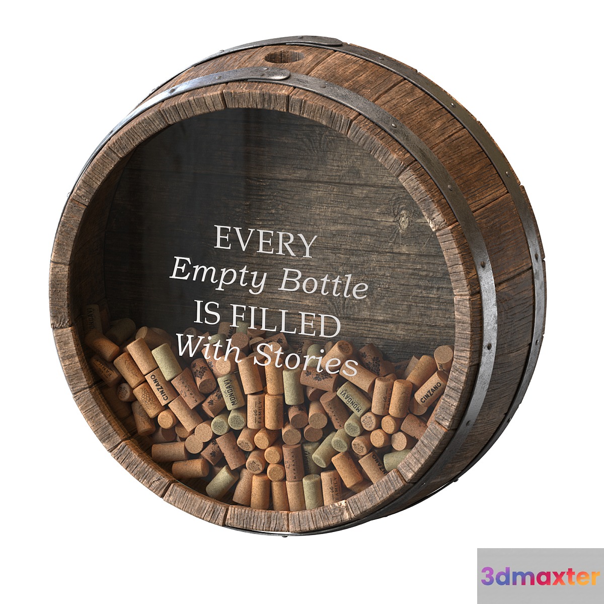 Wall decorative wine barrel - No.2 3D Max