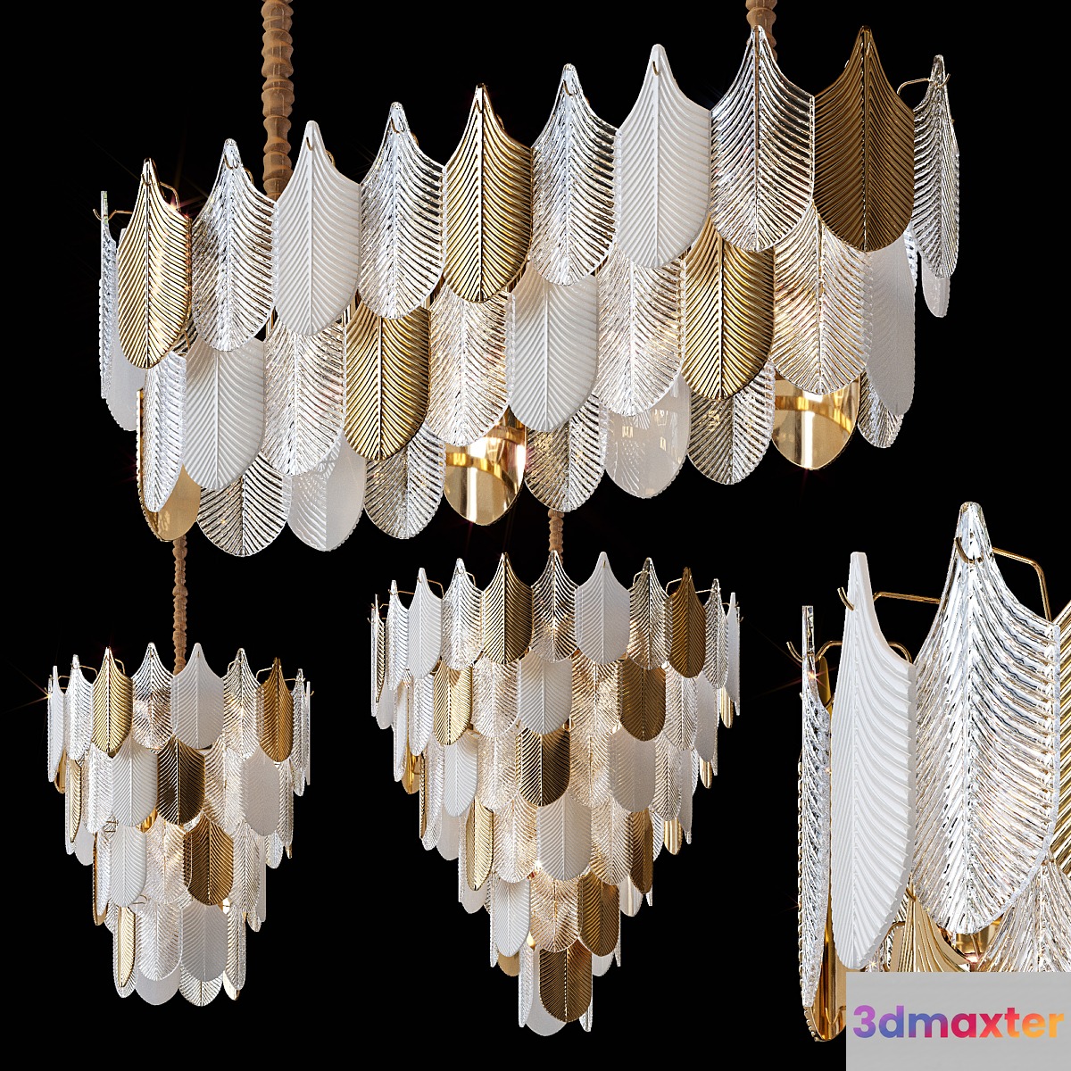 Hanging chandeliers LAIMA by Lampatron 3D Max
