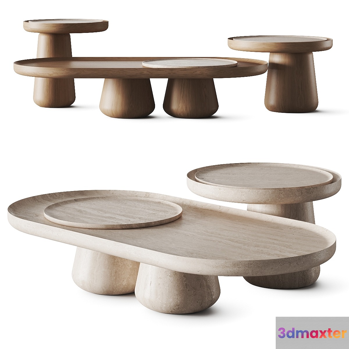Mohdern Bold Coffee Tables 3D Max