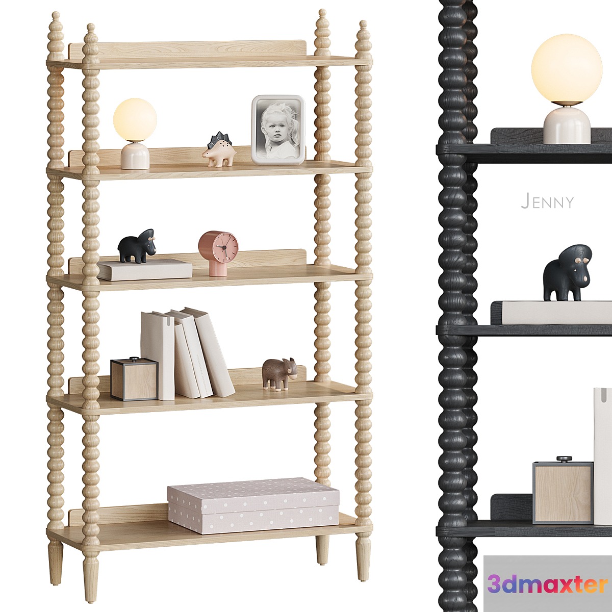 Jenny Lind bookcase CRATE & KIDS 3D Max