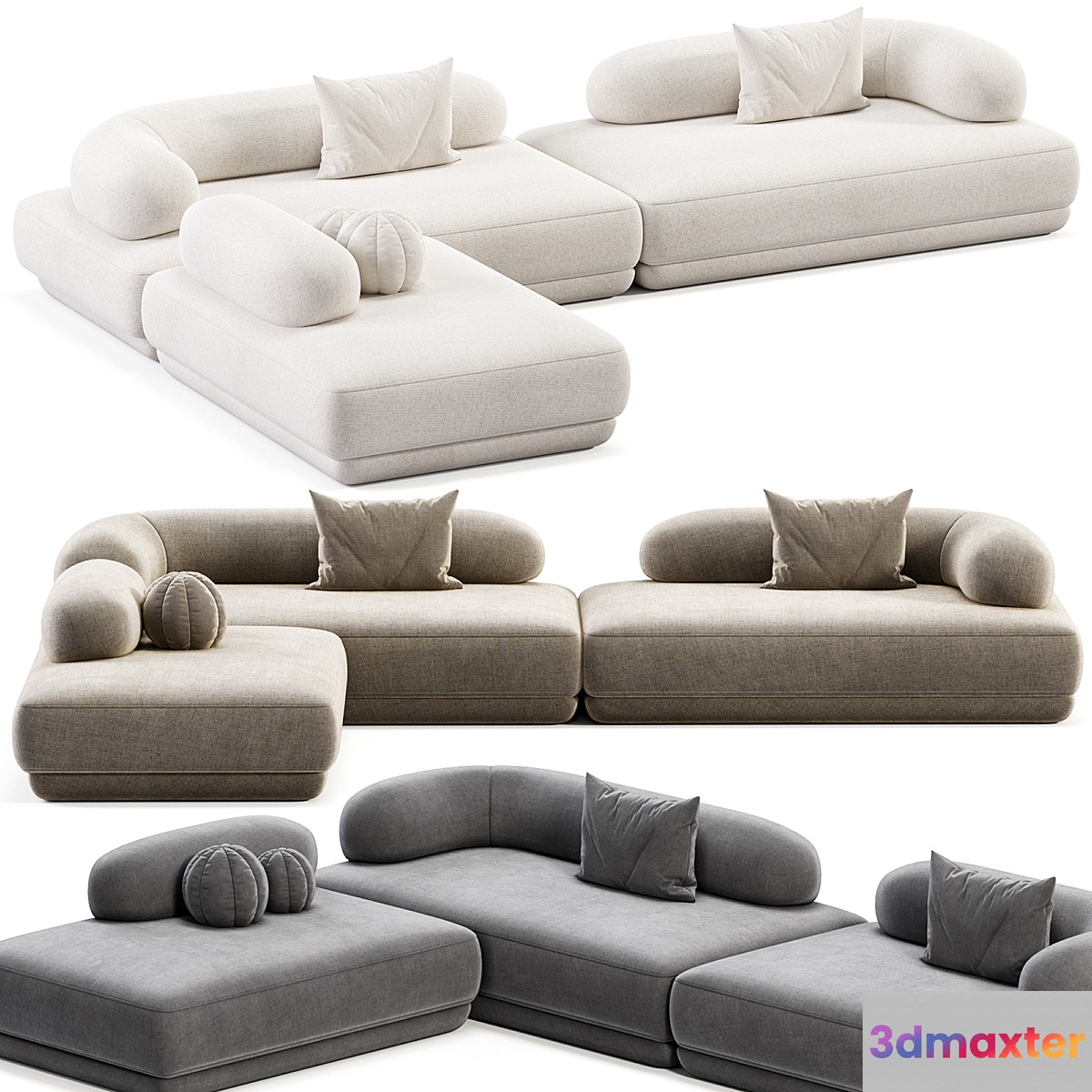 BUMPER Sectional sofa 3D Max