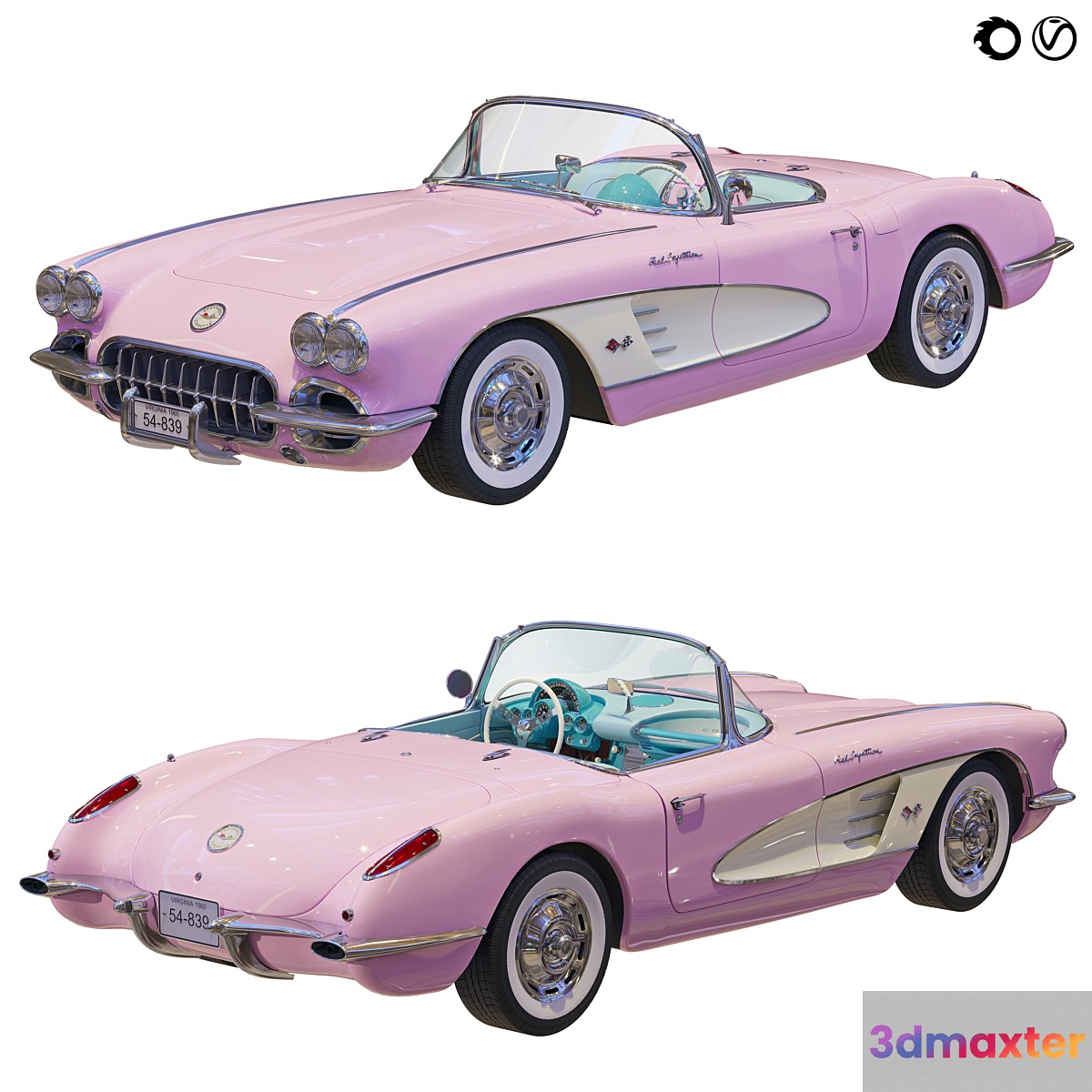 Chevrolet Corvette Coupe 1960 3D Max