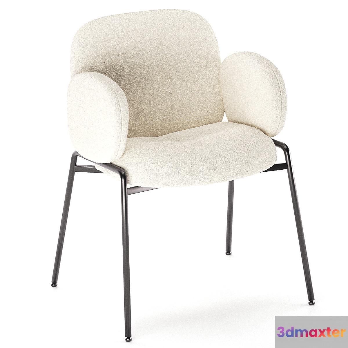 Chair with metal frame Kalipso white 3D Max