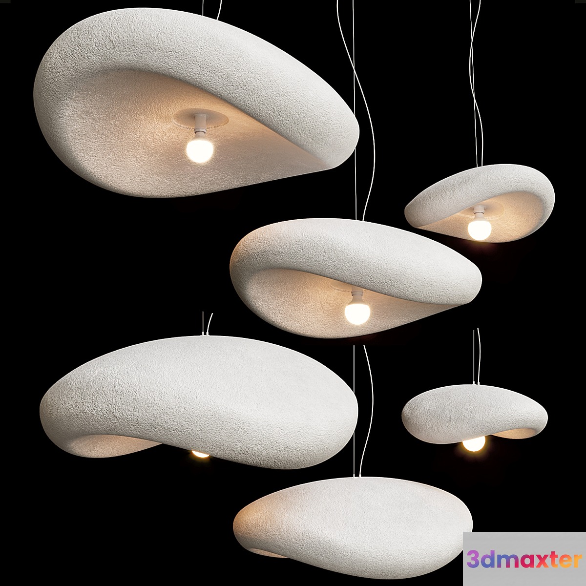 Japanese Style Wabi Sabi Chandelier 3D Max