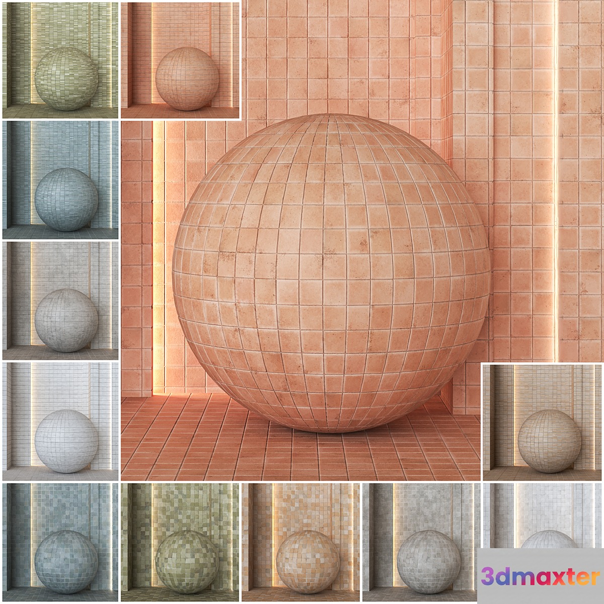 4k 12 color Equipe Raku ceramics material & texture Vol 1- ( Seamless  Pbr ) 3D Max