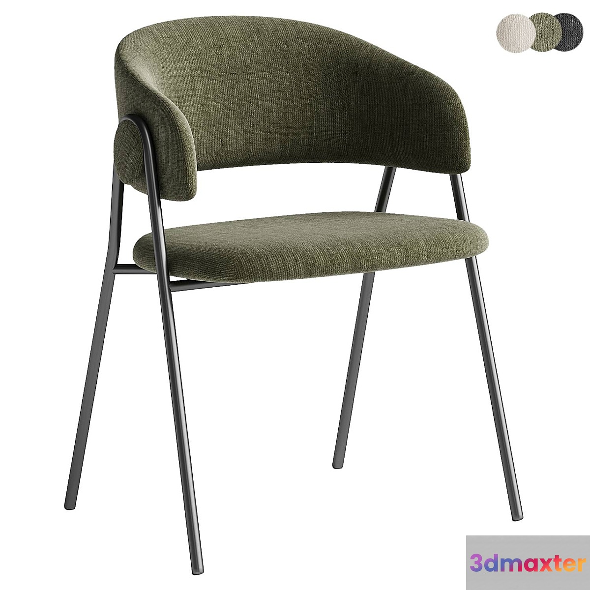 Chair Colin green 3D Max