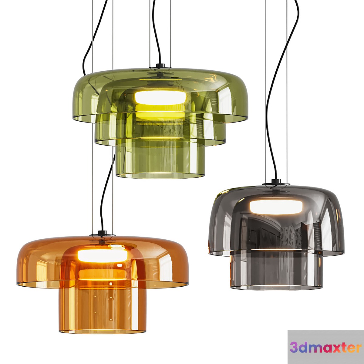 LEVELS Pendant Lamp By Leds C4 3D Max