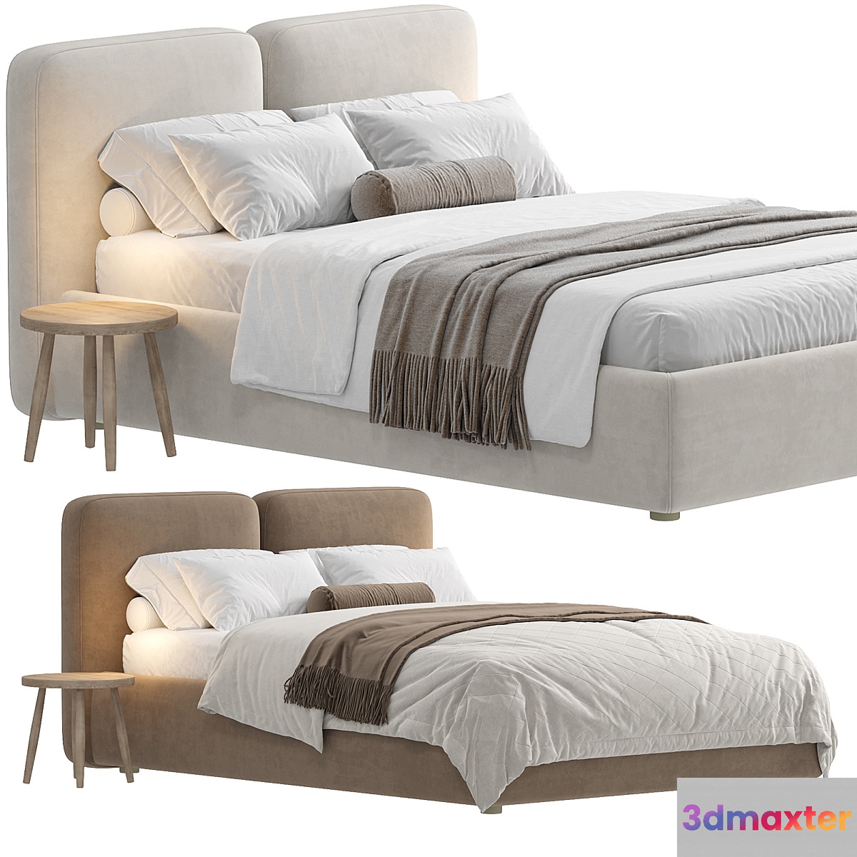 FEEL Bed By Bolzan 3D Max