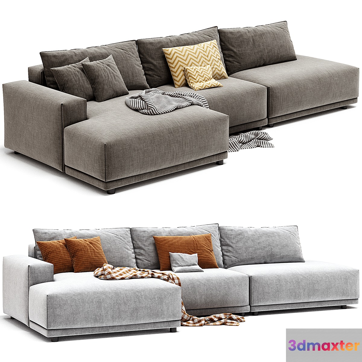MUUTO Connect Modular 3 Seater Sofa by Muuto 3D Max