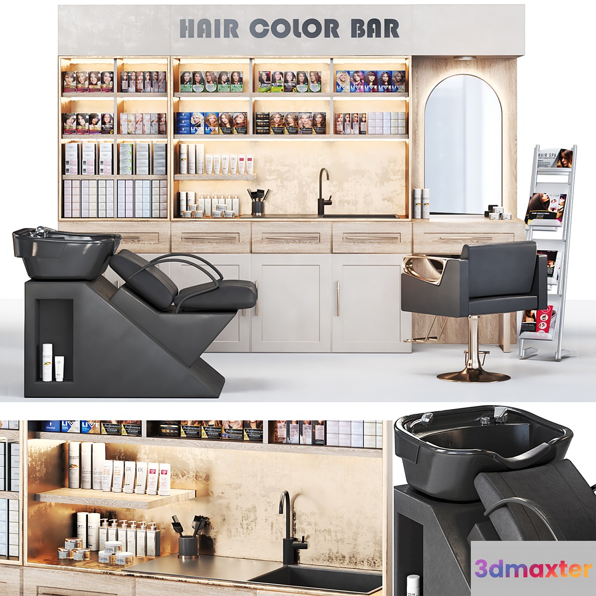 Hair Color bar-Hair Dye 3D Max