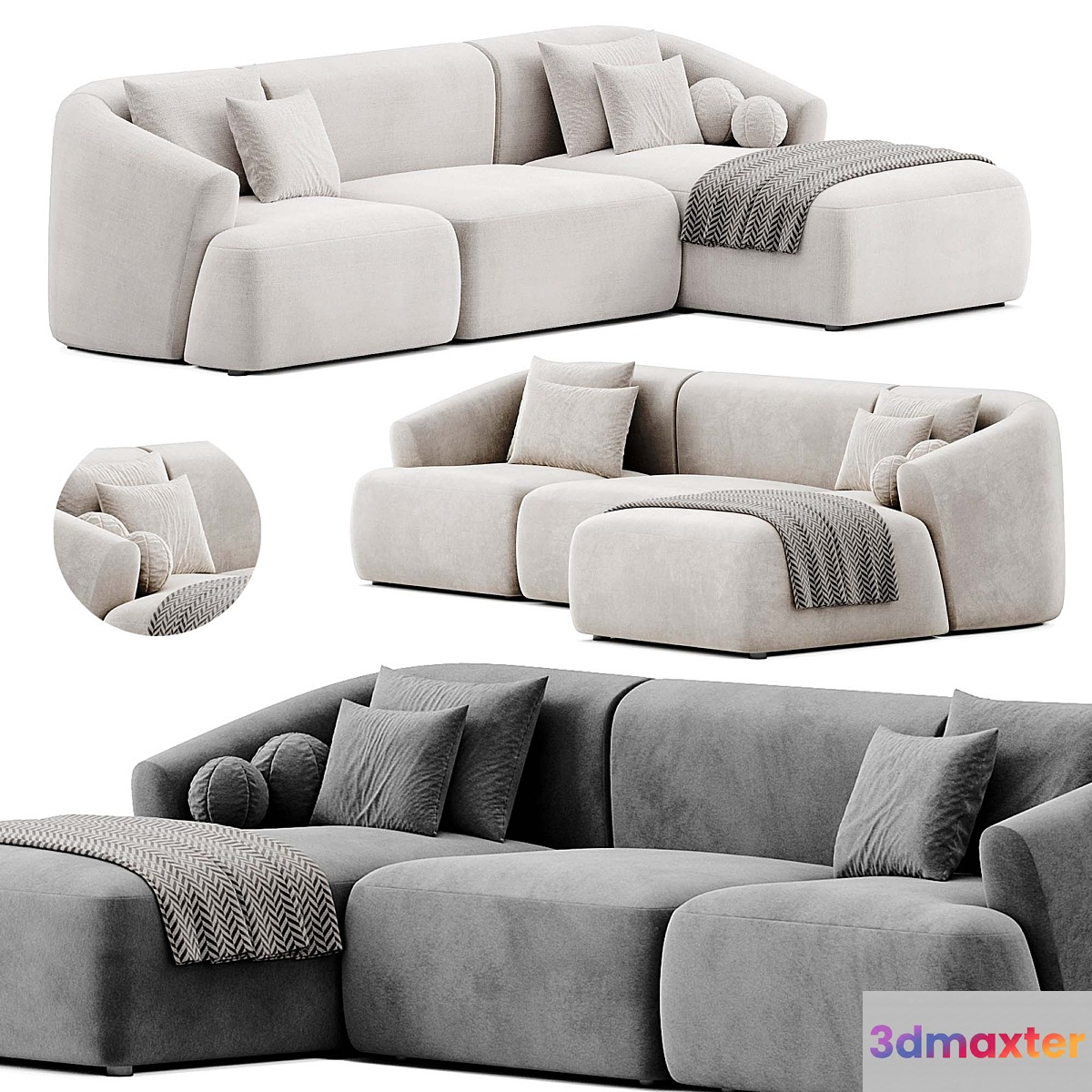Narozna sofa By Westwing 3D Max