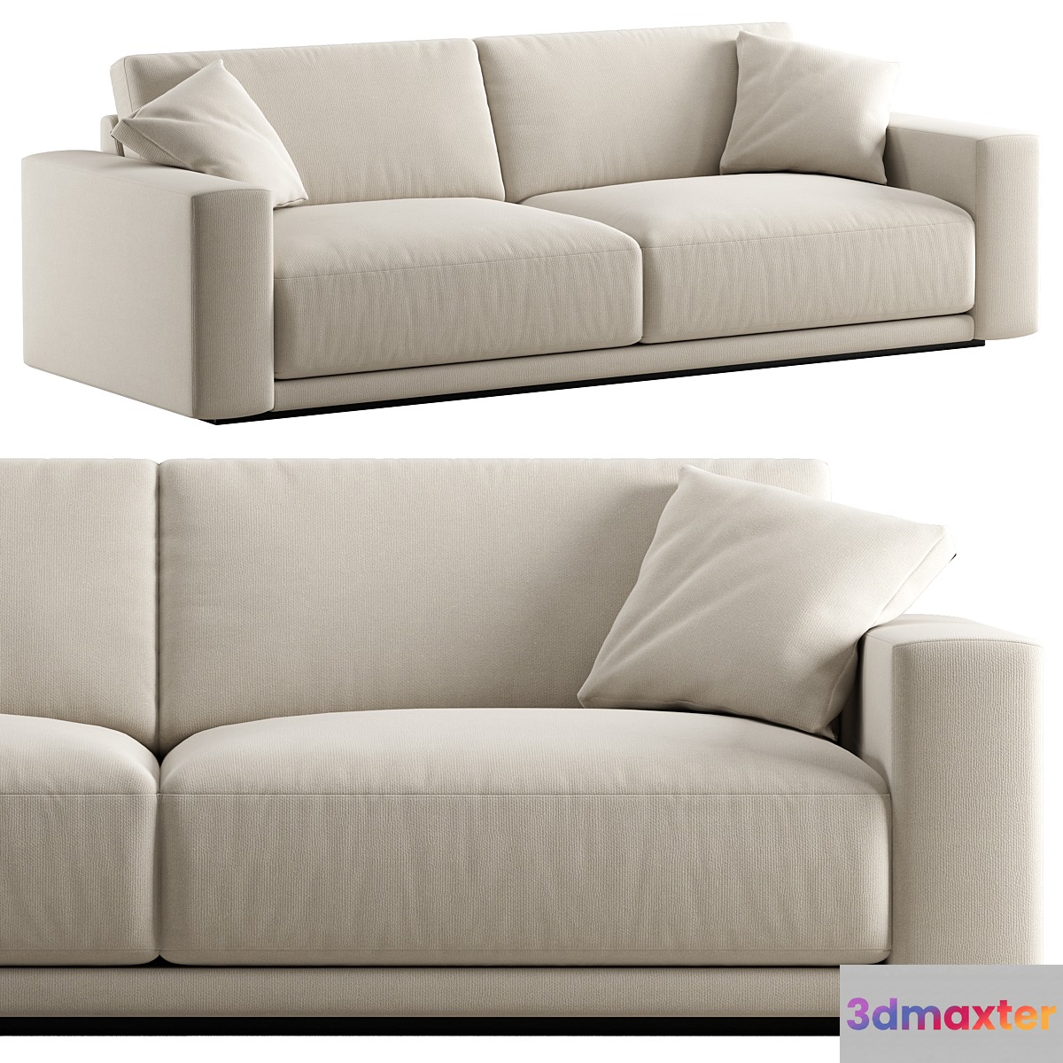 RH Bella sofa 2 seats 3D Max