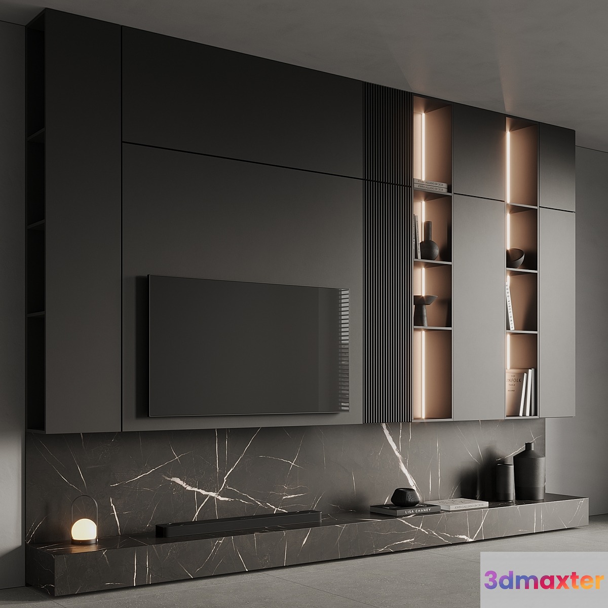 TV Wall 06 3D Max
