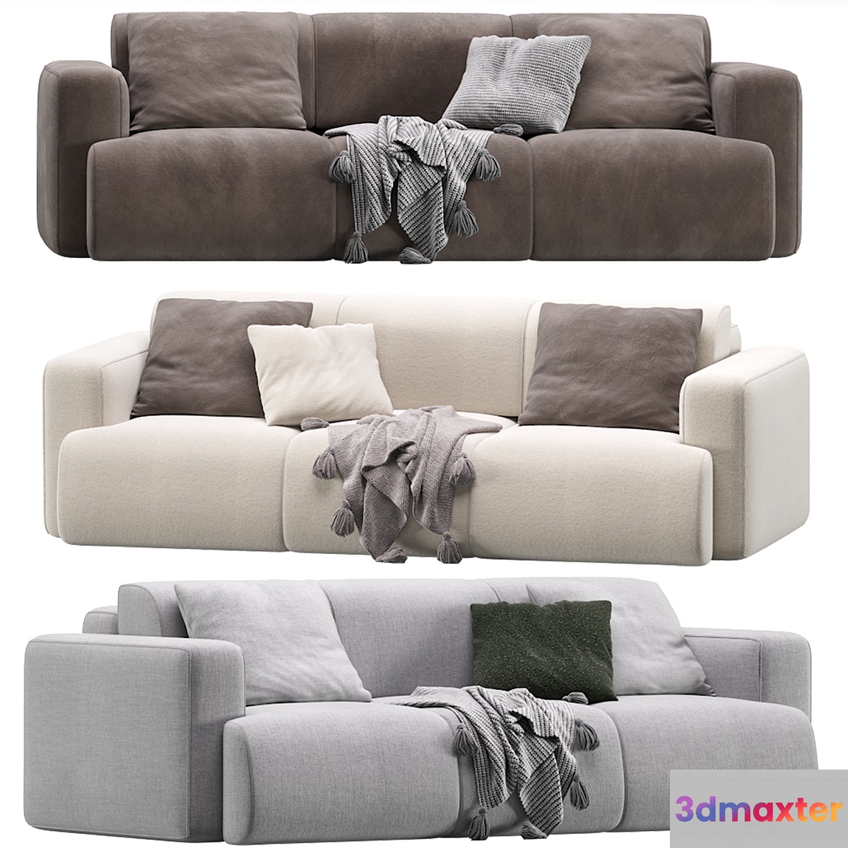 Sofa Bonent Velvet Moss by Divan.ru _ Sofa Bonent 3D Max