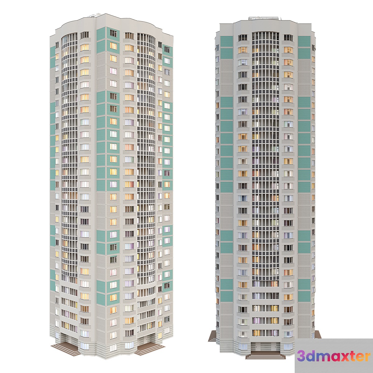 KOPE TOWER 25 floors 3D Max