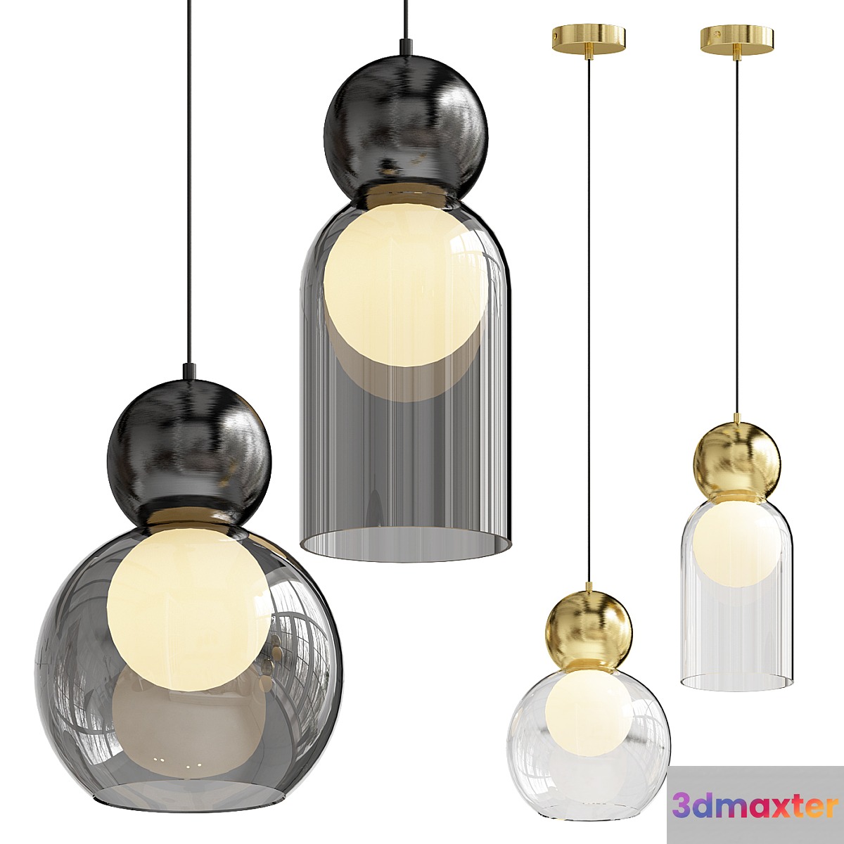 Dani Brass Pendant Lamp 3D Max