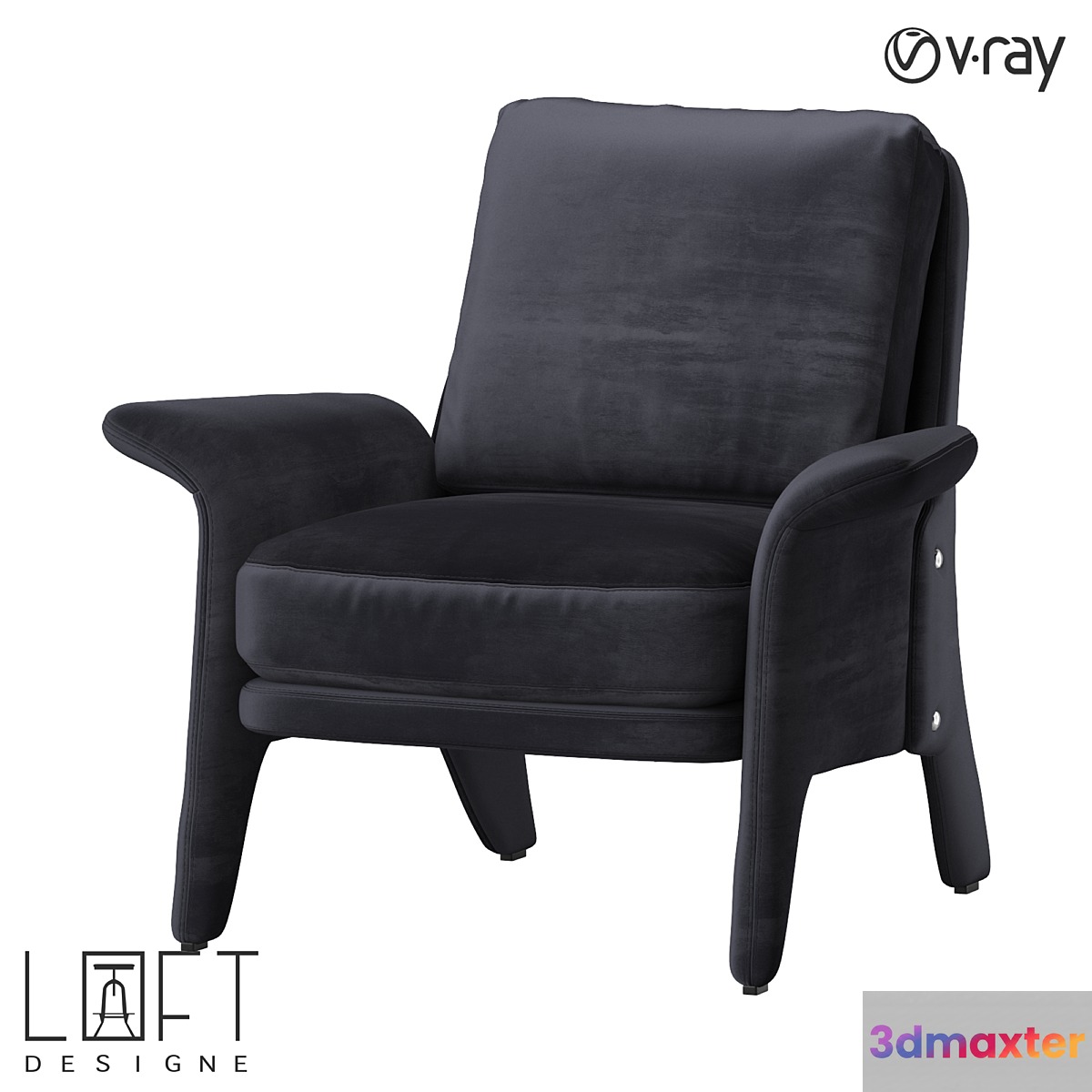 Armchair LoftDesigne 36576 model 3D Max