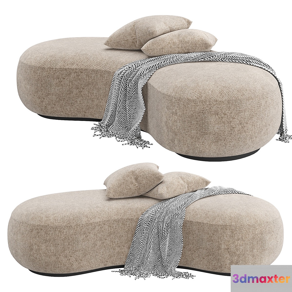 Eichholtz Bench Björn Lyssa sand 3D Max