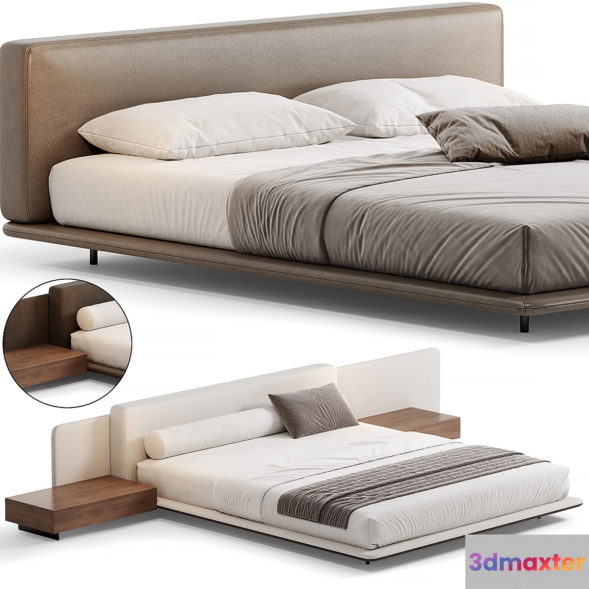 Horizonte Bed by Minotti 3D Max