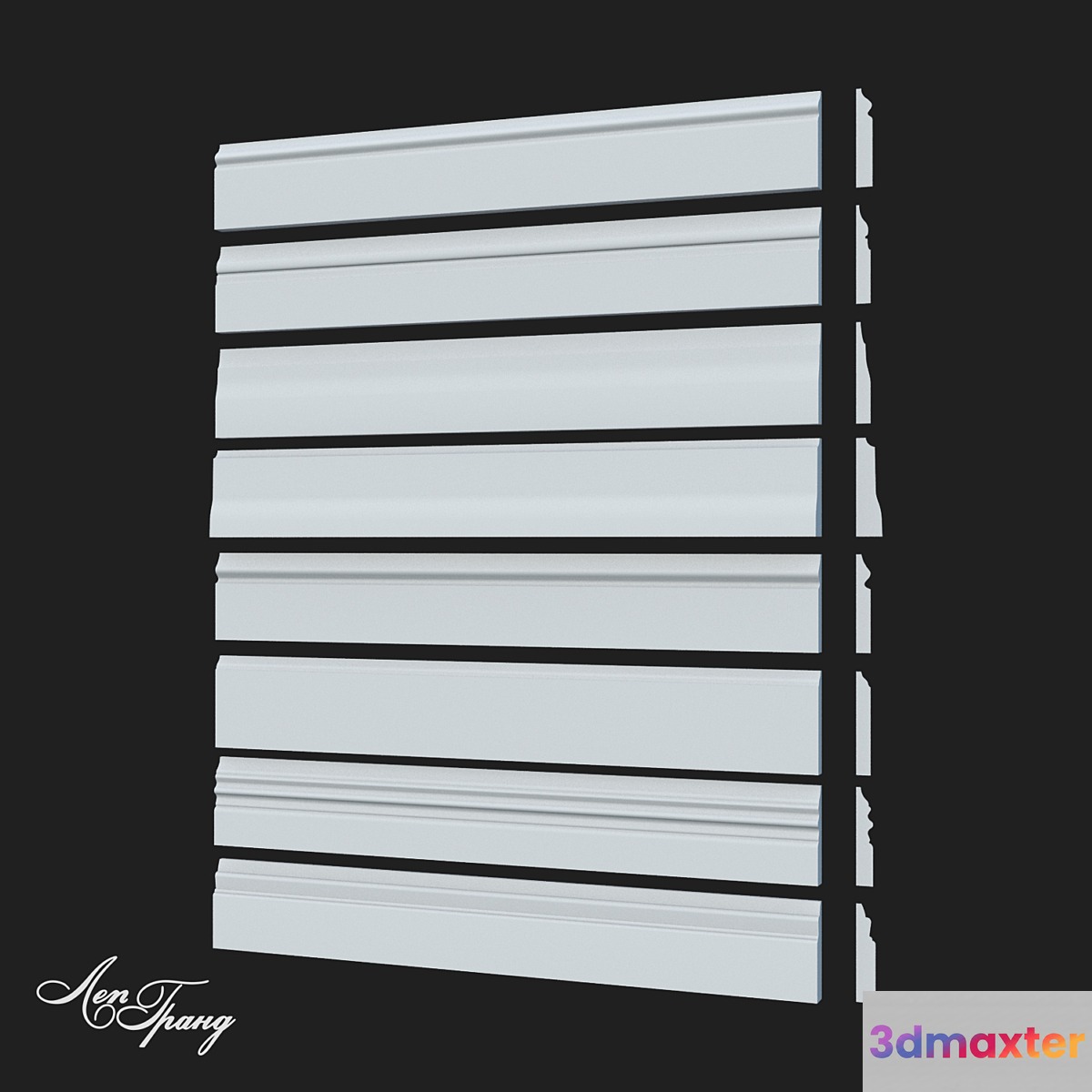 Floor skirting boards LepGrand. Pack 1 3D Max
