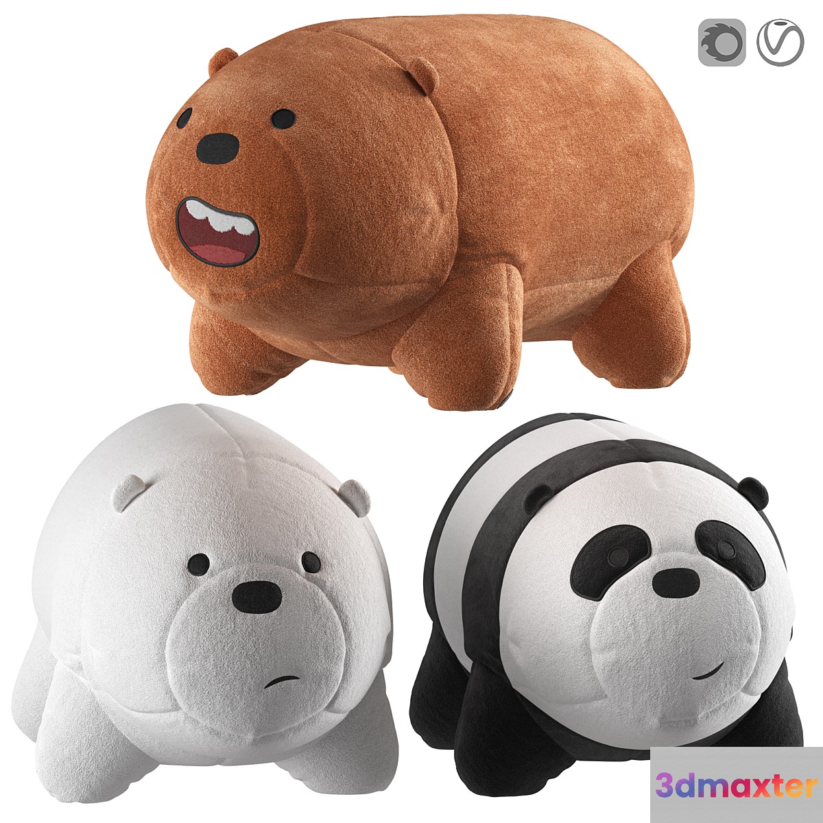 Miniso We Bare Bears 3D Max