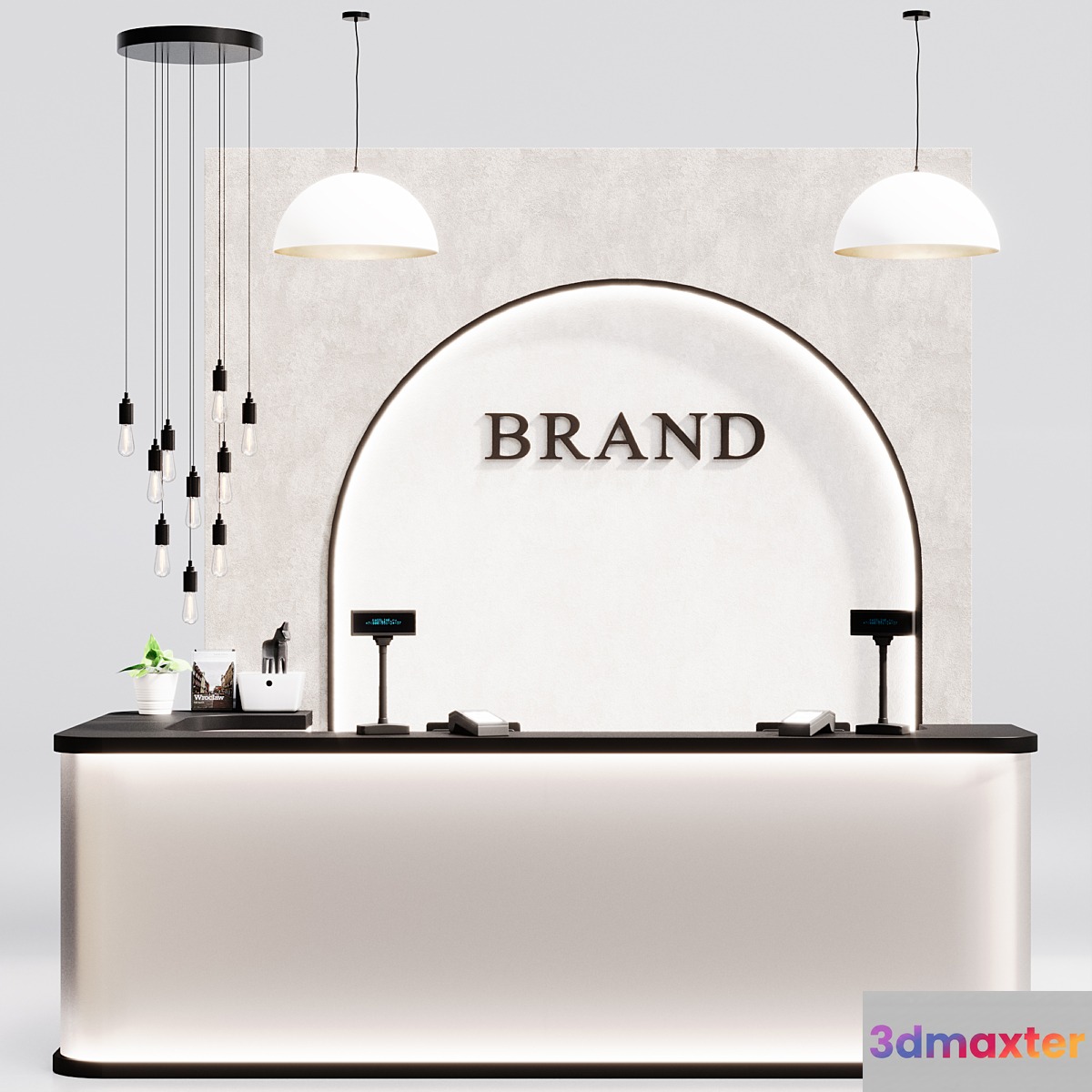 Reception clothing store cash desk service counter - No.2 3D Max