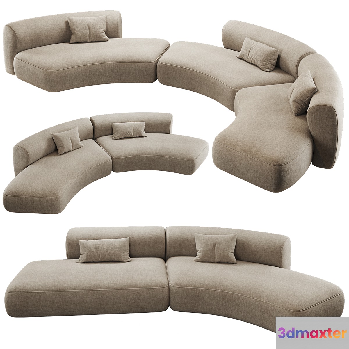 MDF ITALIA Cozy Curve Sofa 3D Max