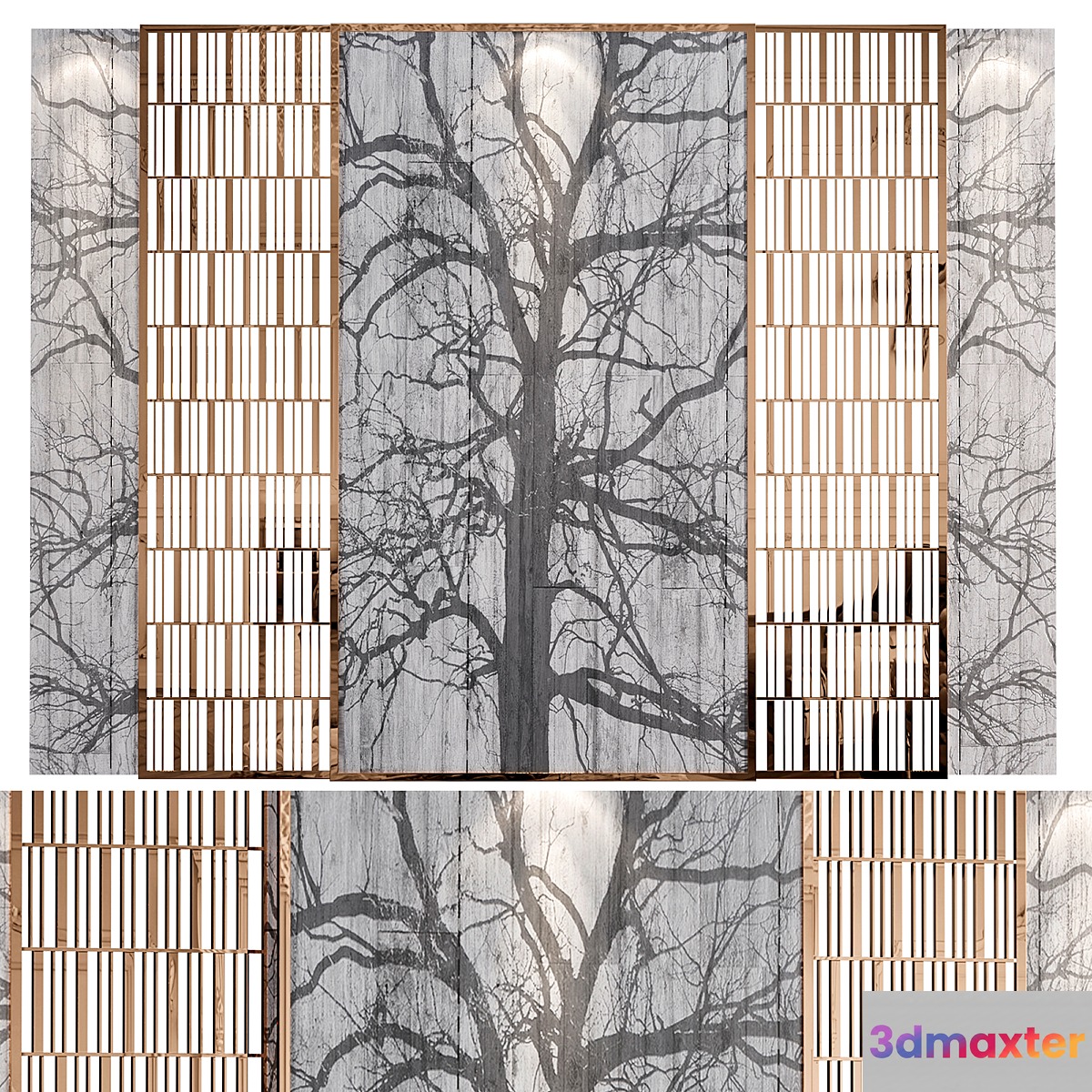 Decorative wall panel for interior 80 3D Max