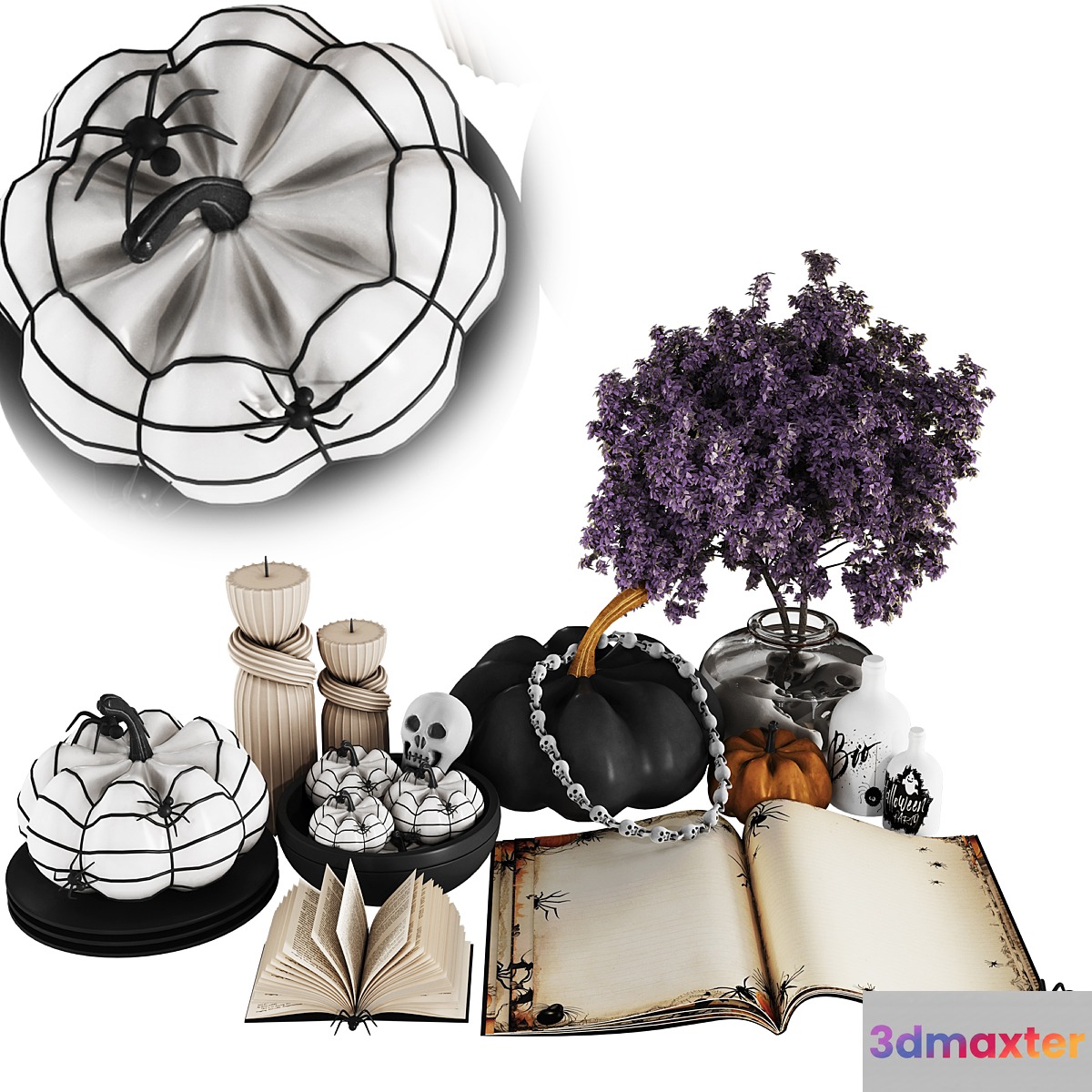 Halloween Ghost and skull Decorative Set 06 3D Max